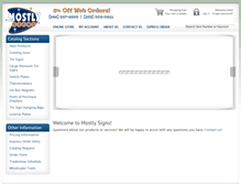 Tablet Screenshot of mostlysigns.com